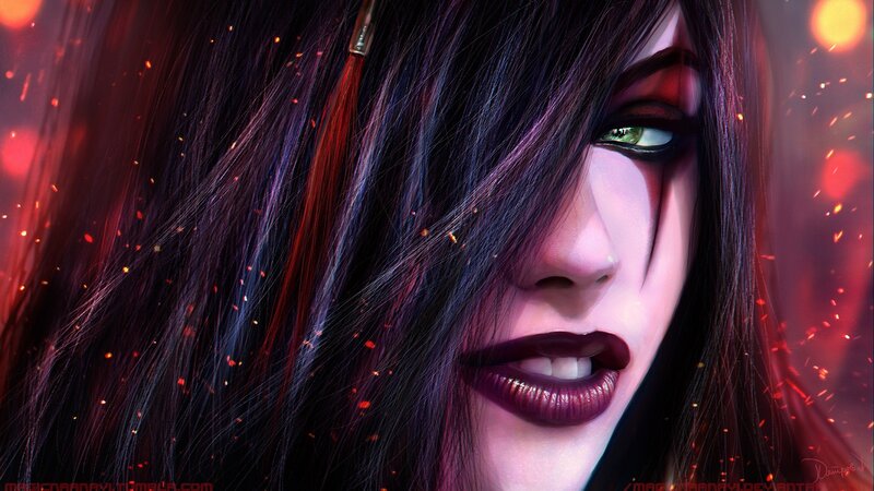 Close-up of Female Character — Black