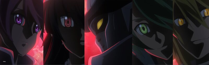 Close-up of Five Anime Characters