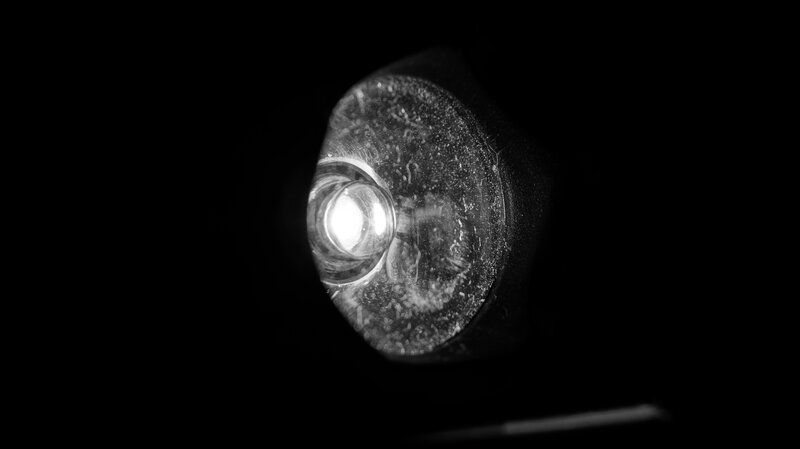 Close-up of Flashlight Lens