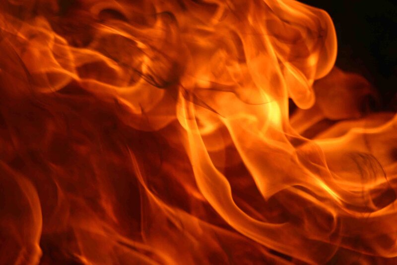 Close-up of flickering flames