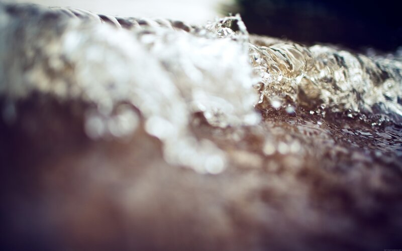 close-up of flowing water