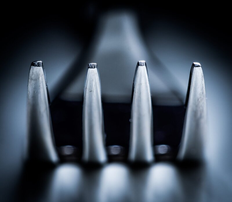 Close-up of Fork Tines