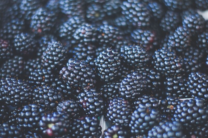 Close-up of fresh blackberries