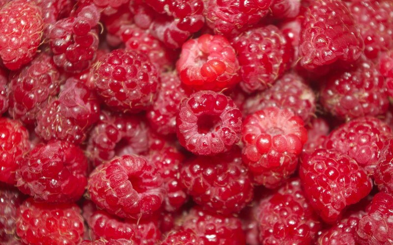 Close-up of fresh raspberries