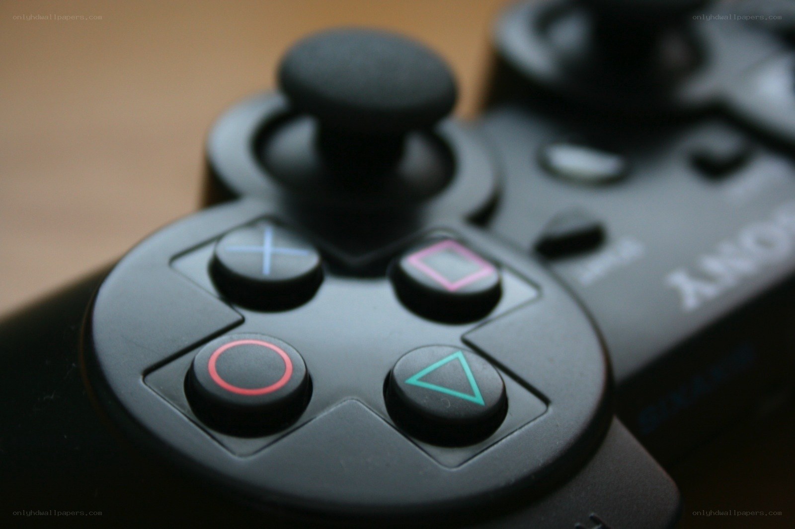 close-up of game controller