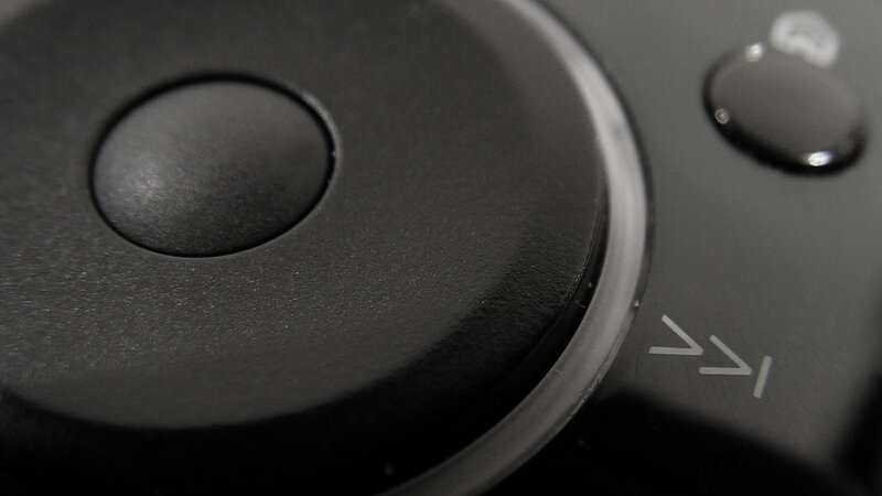 close-up of game controller