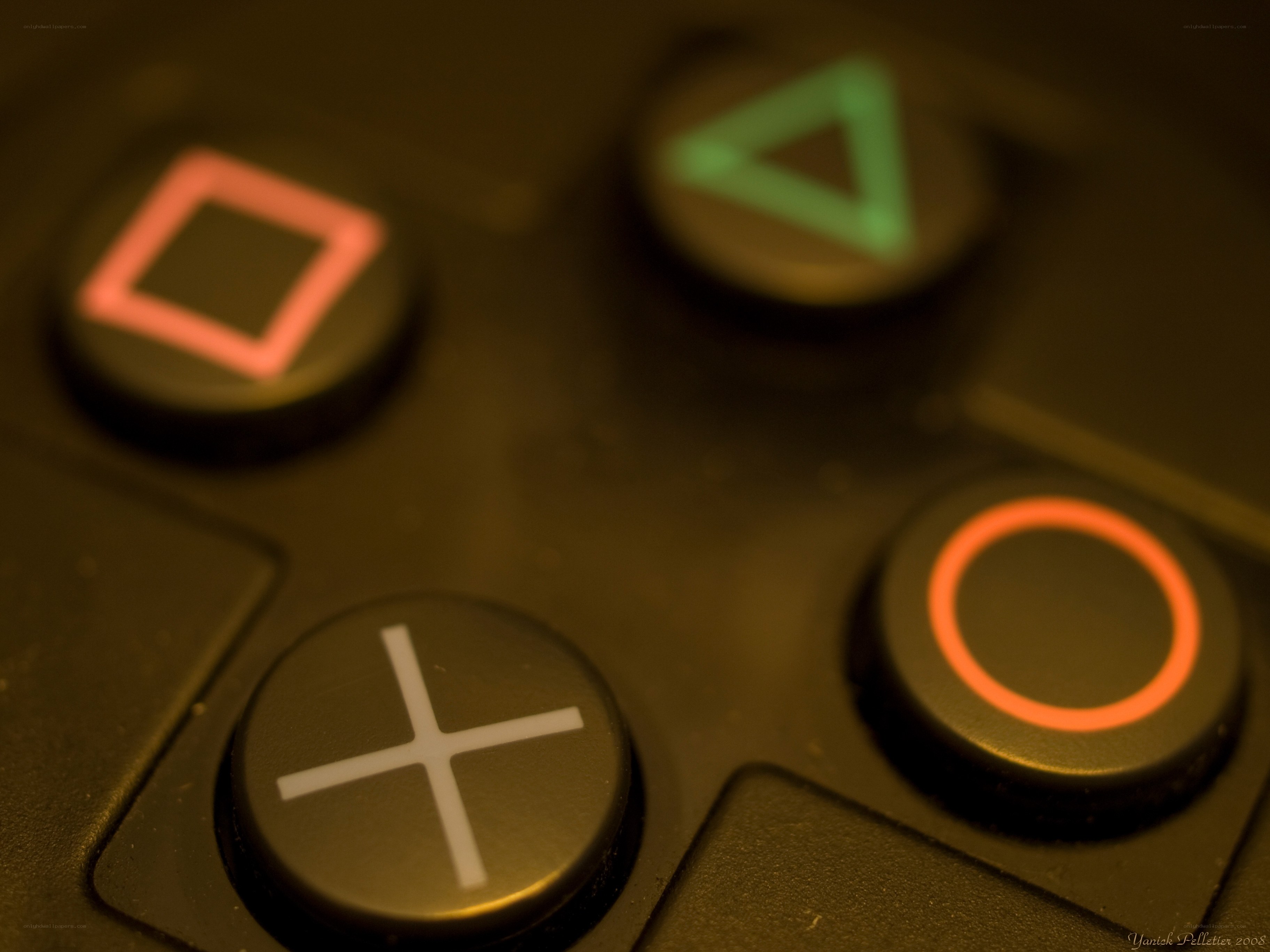 close-up of game controller buttons