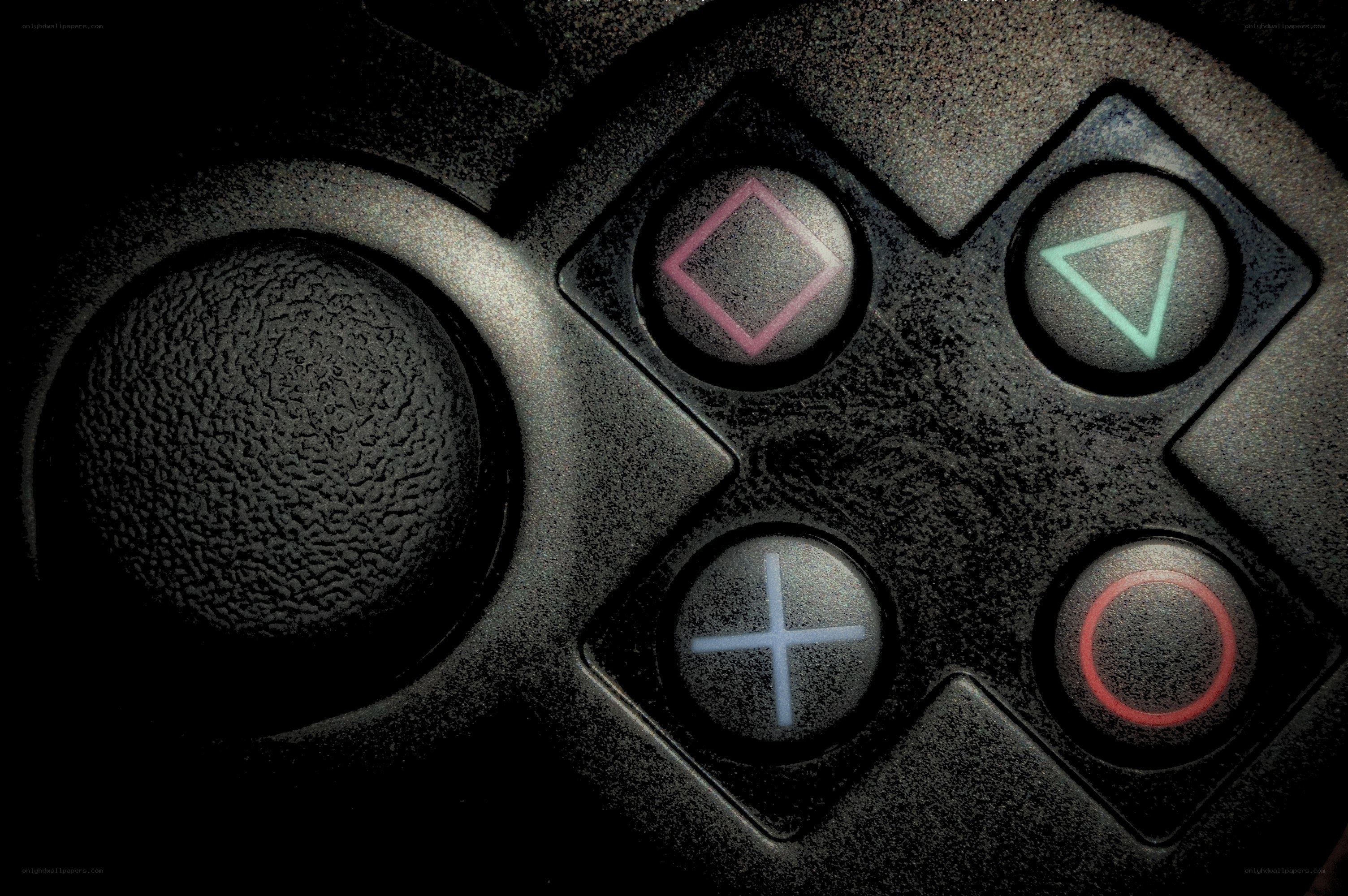close-up of game controller buttons
