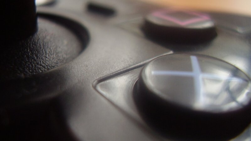 close-up of game controller buttons
