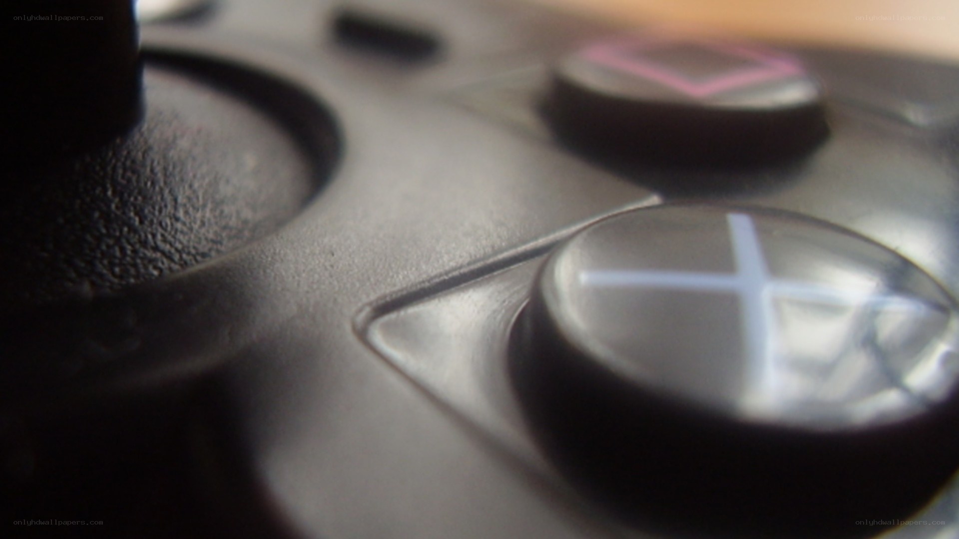 close-up of game controller buttons