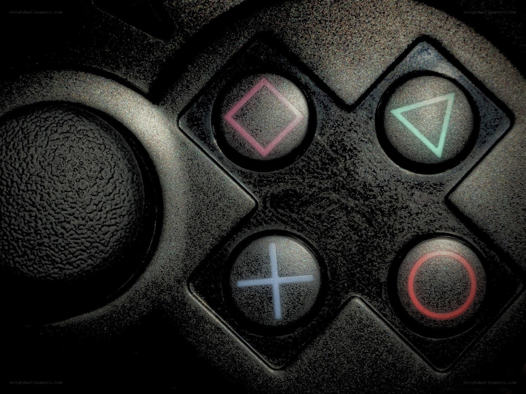close-up of game controller buttons