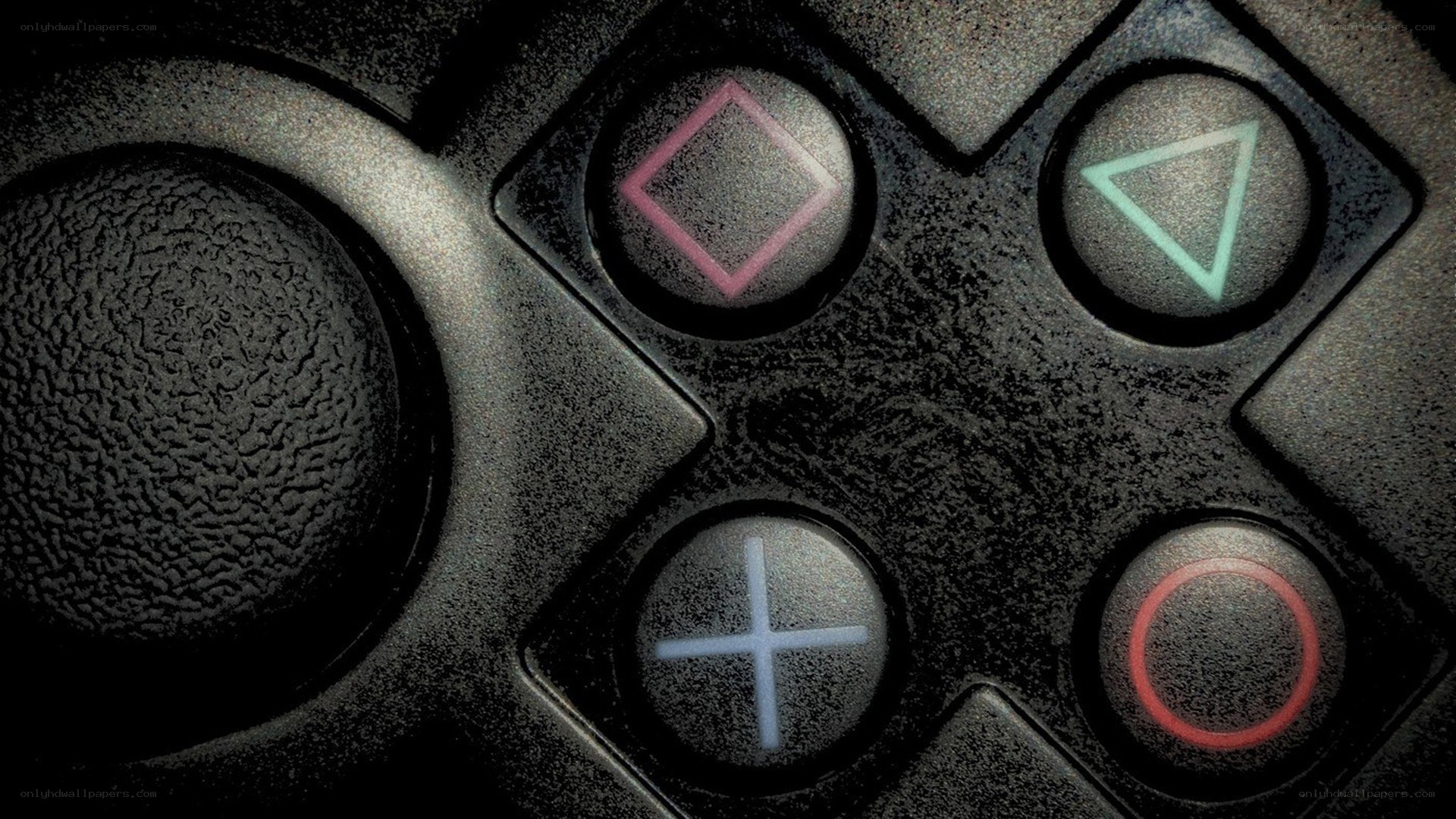 close-up of game controller buttons