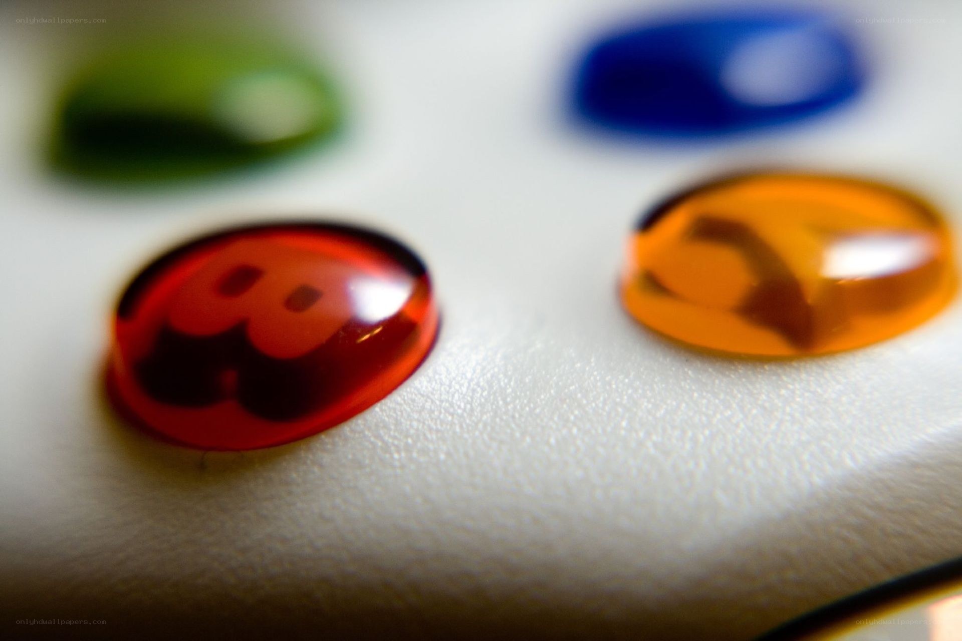 close-up of game controller buttons