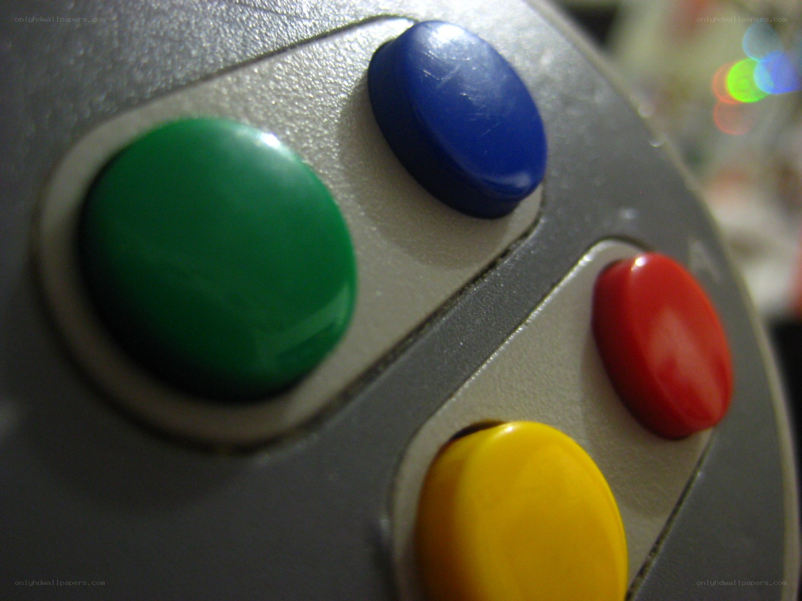 close-up of game controller buttons