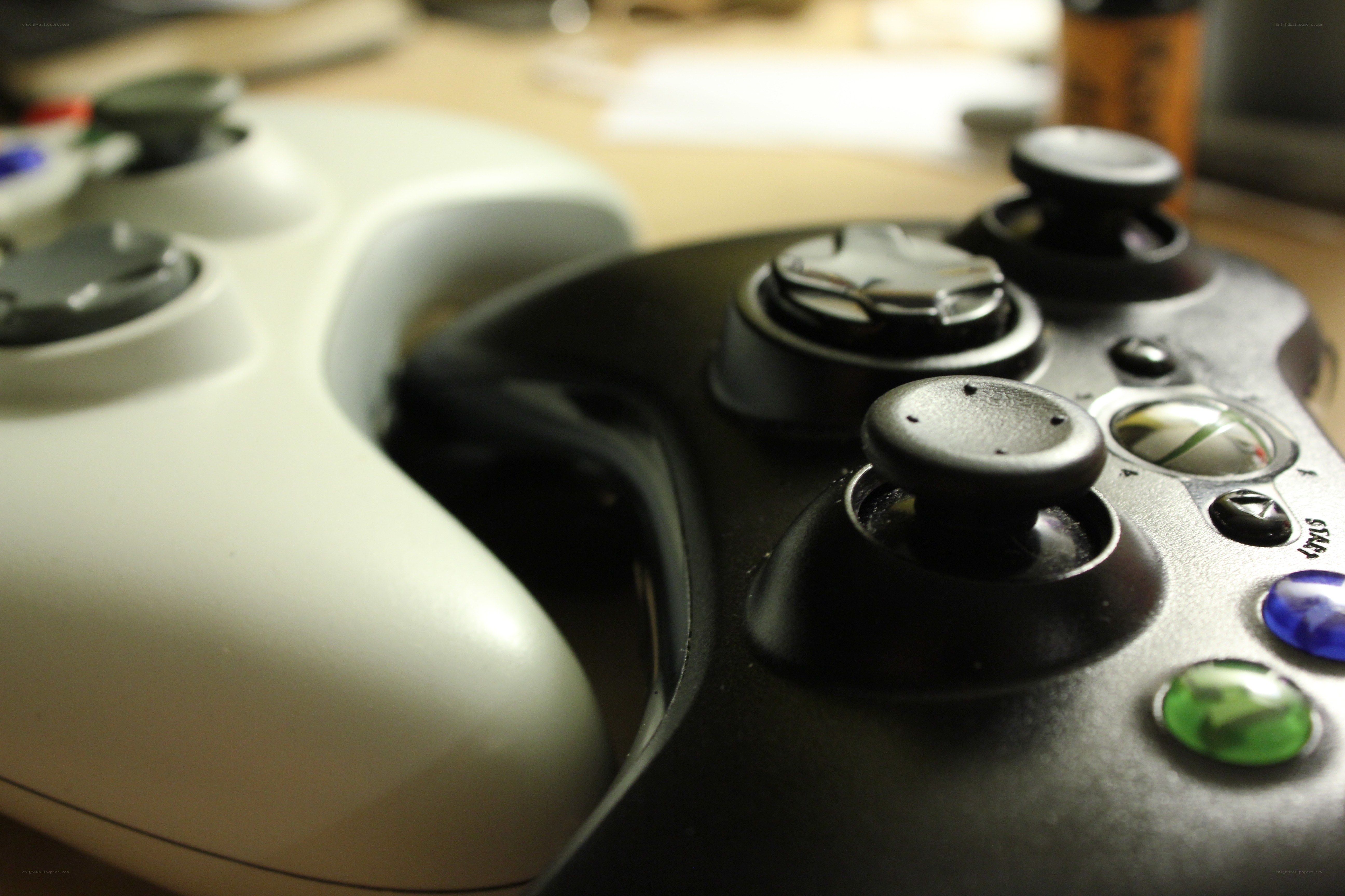 Close-up of game controllers