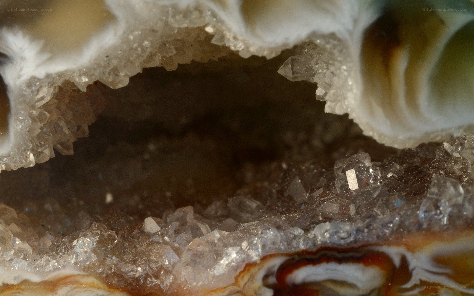 close-up of geode interior