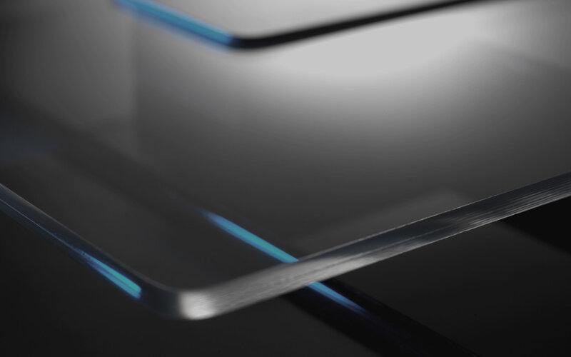 Close-up of glass panels