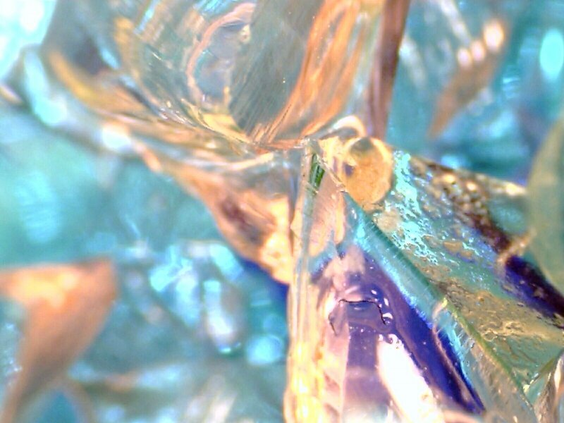 close-up of glass texture