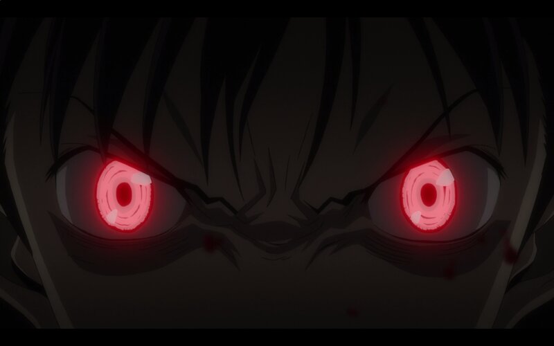 Close-up of Glowing Eyes — Black, Dramatic, Night