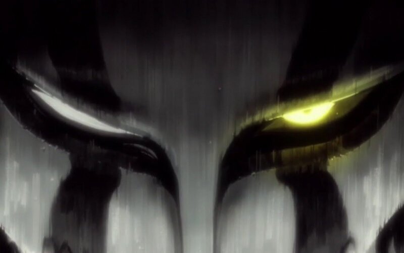 Close-up of Glowing Eyes — Black, Dramatic