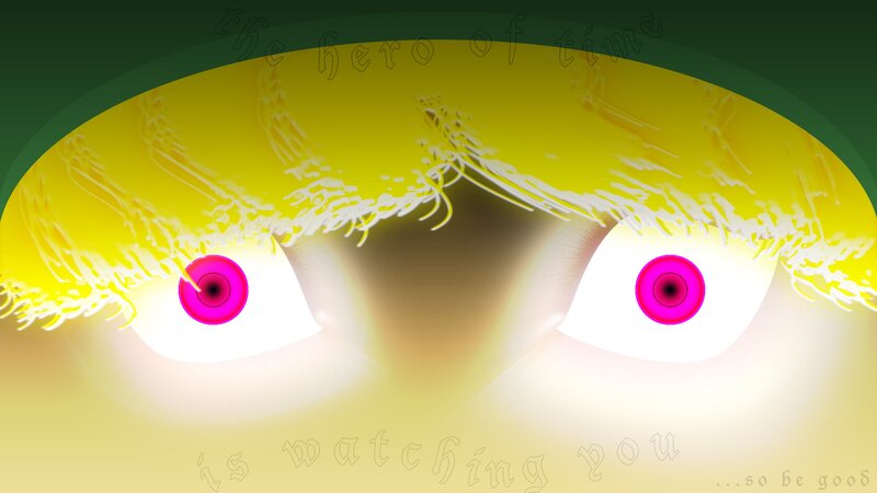Close-up of Glowing Eyes — Yellow, Intense