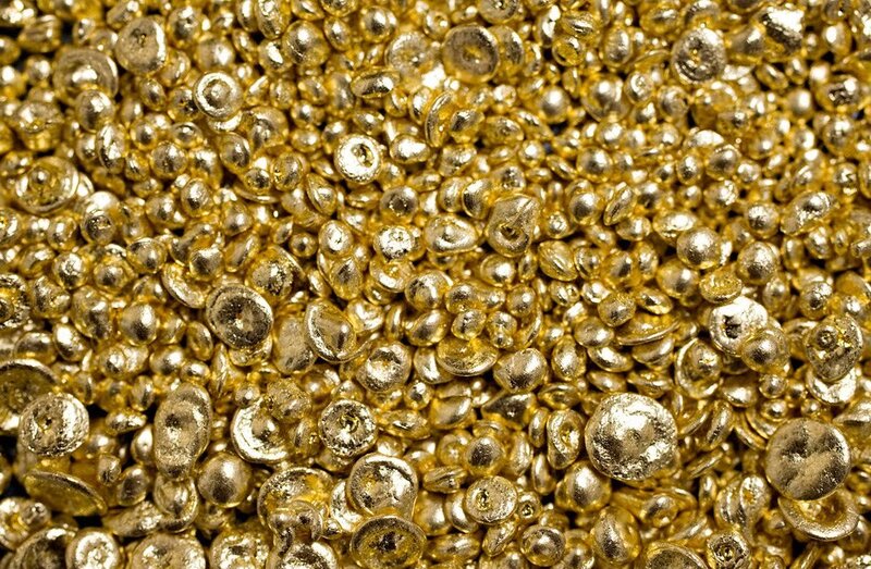 Close-up of gold nuggets