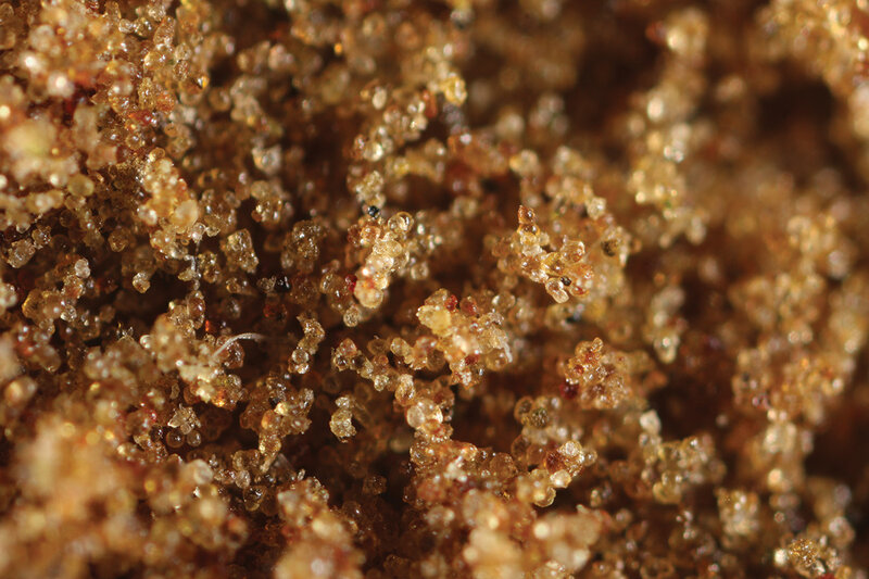 close-up of granular material