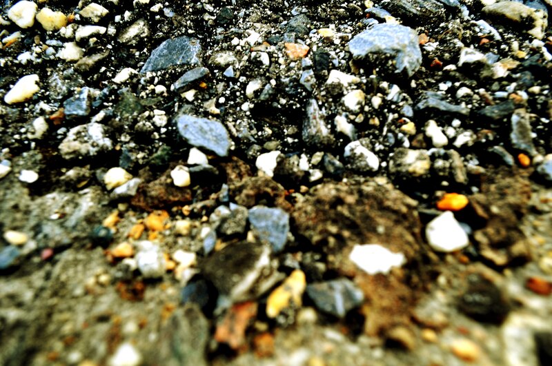 close-up of gravel and pebbles