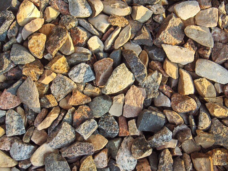 Close-up of Gravel Stones — Gray