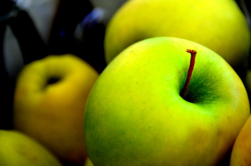Close-up of green apples