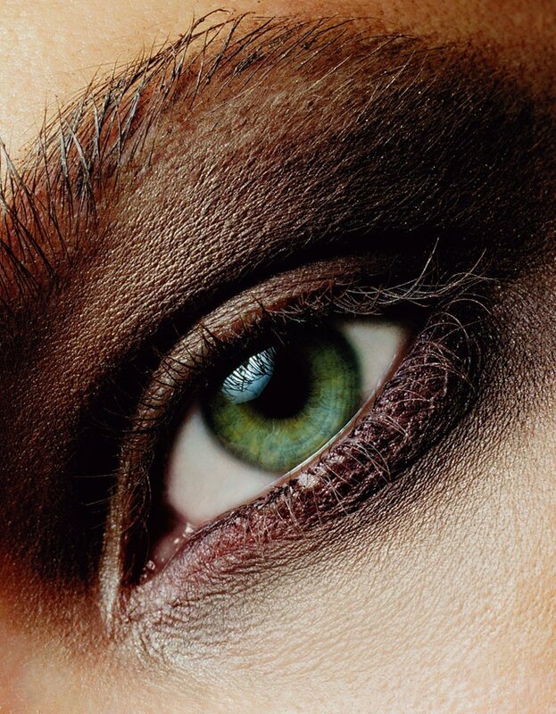 close-up of green eye