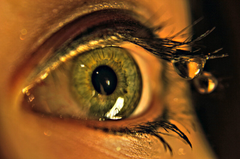 Close-up of Green Eye — Dramatic