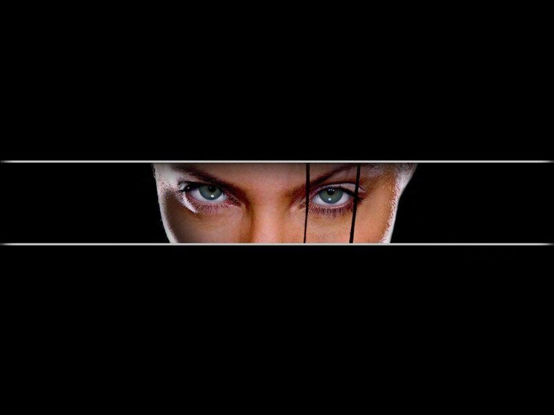 close-up of green eyes