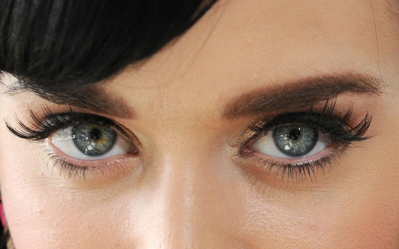 close-up of green eyes