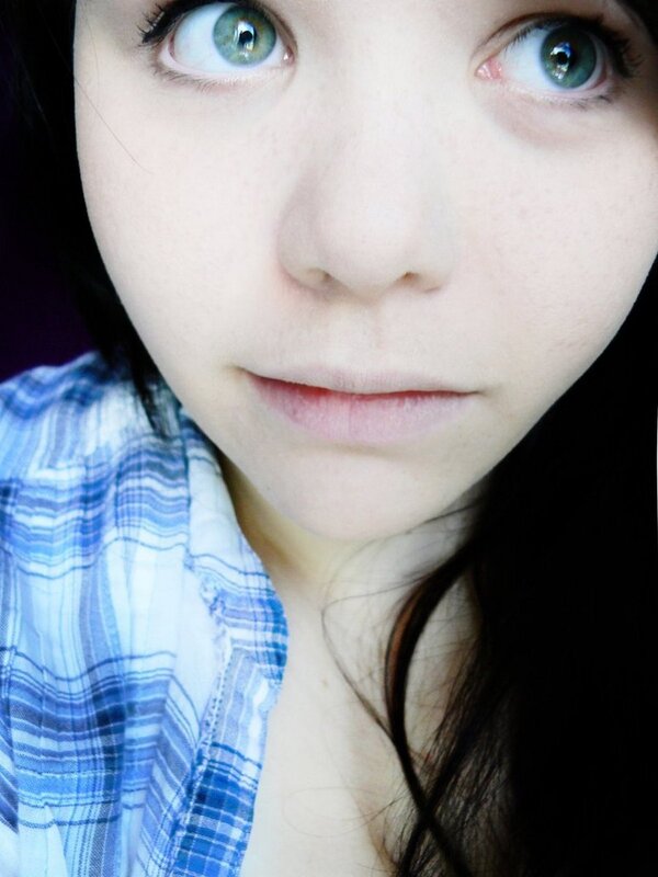 close-up of green eyes