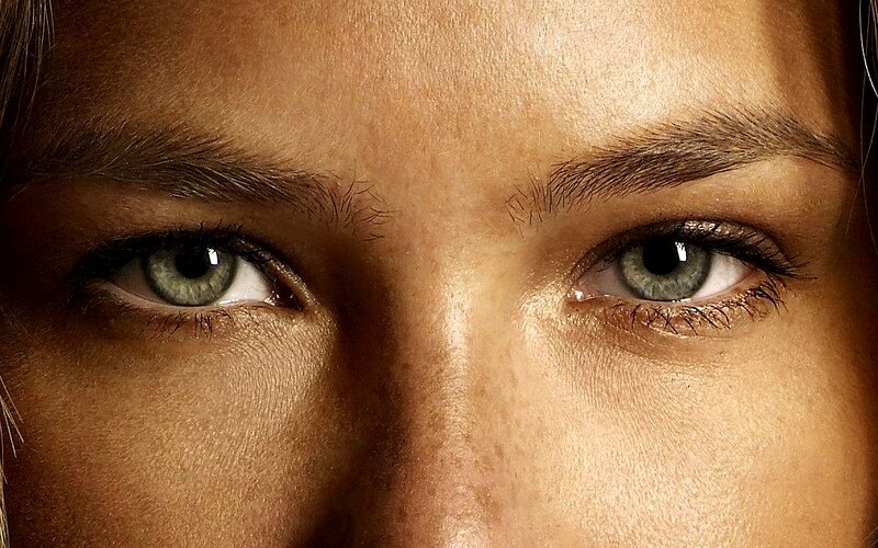 Close-up of Green Eyes — Intense, Photograph