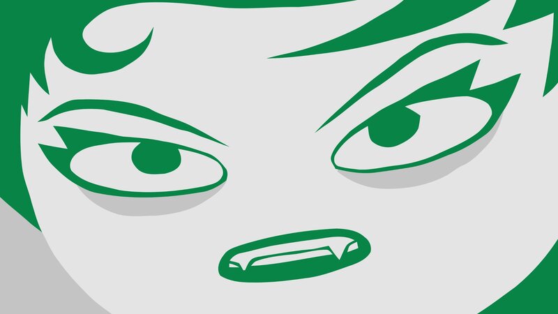 Close-up of Green Eyes — Intense, Vector Art