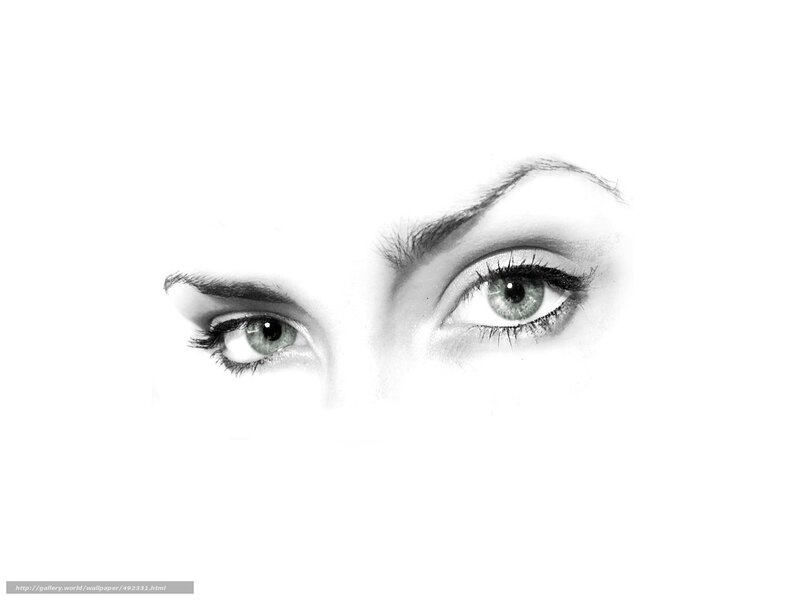 close-up of green eyes