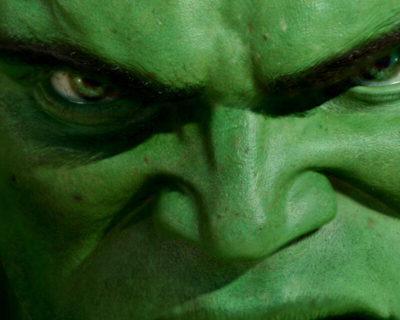 Close-up of Green Face