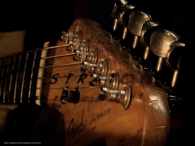close-up of guitar headstock