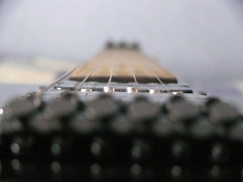 close-up of guitar neck
