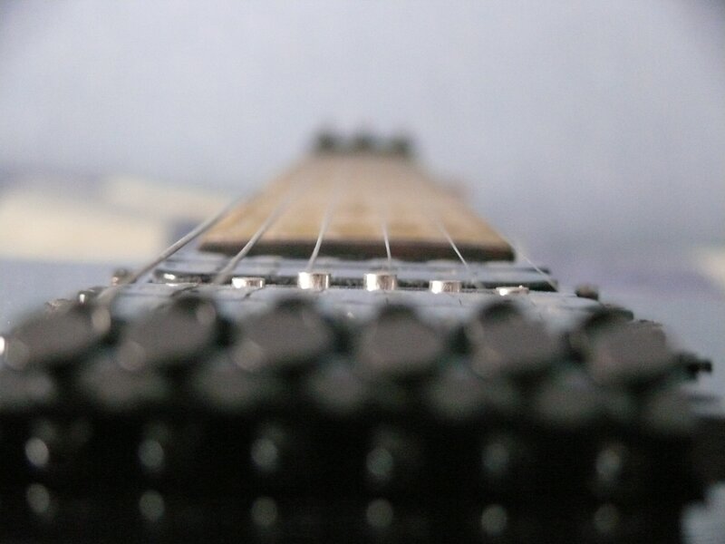 close-up of guitar neck