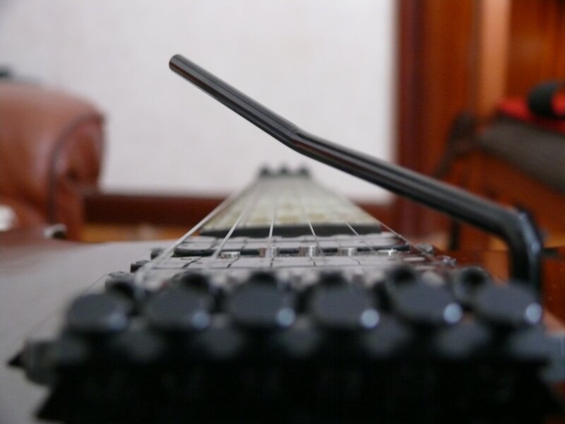 close-up of guitar neck