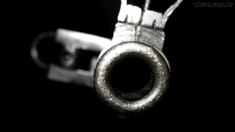 Close-up of Gun Barrel — Black