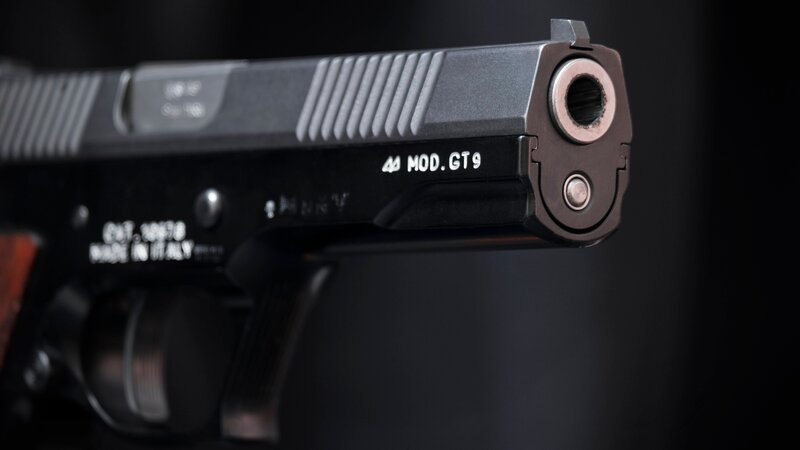 Close-up of Handgun — Black