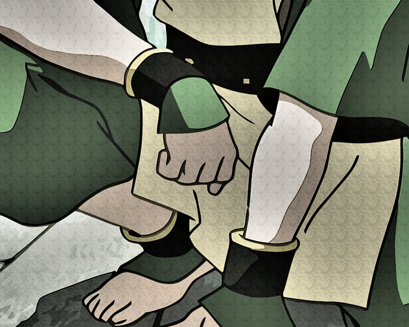 close-up of hands and feet