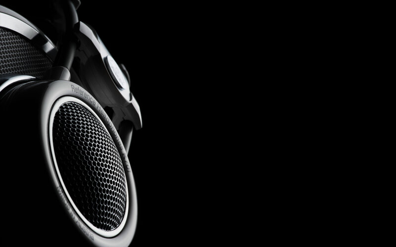 close-up of headphones
