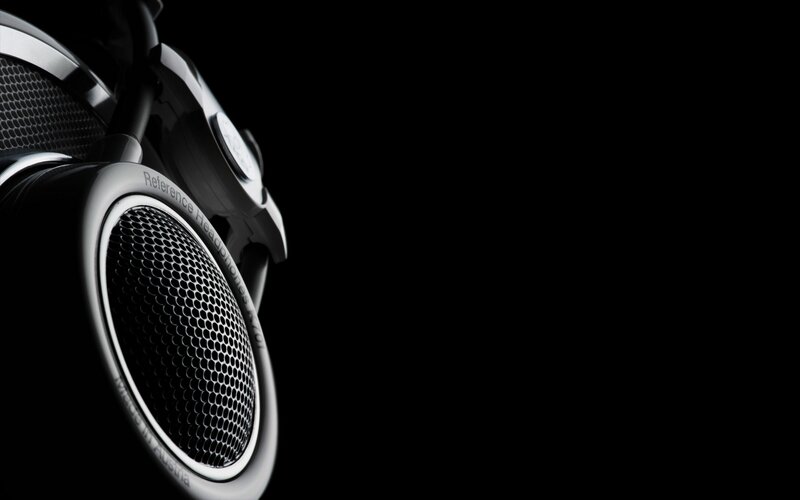 close-up of headphones