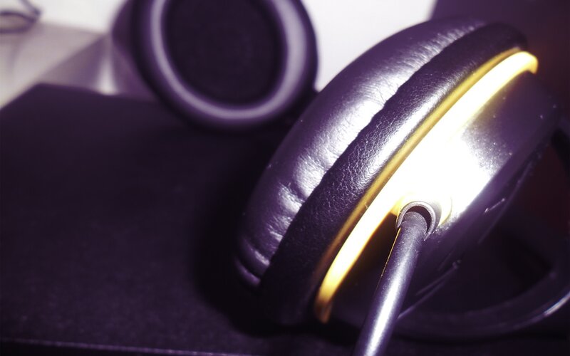 Close-up of headphones