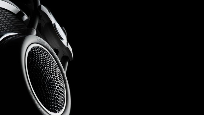 close-up of headphones